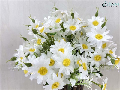 Chậu hoa cúc quấn nhánh cây Handmade [Loại 1] C25cm CHAUHOACS-07